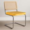 Buy Dining Chair - Upholstered in Velvet - Wood and Rattan - New Edition - Wanda Dark green 61591 - prices